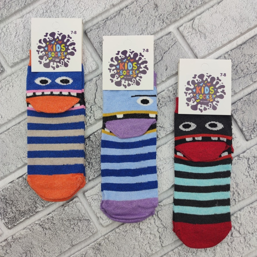 Шкарпетки дитячі середні весна/осінь р.7-8 чудовисько асорті Kids Socks by Dukat 30036308