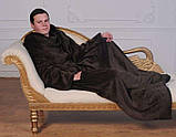 Згрішкова ковдра плед Халат Snugie з рукавами для читання, рукостискання снах теплий флісовий, фото 4