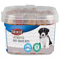 М'які ласощі вітаміни для щенят Trixie Junior Soft Snack Dots з куркою та лососем 140 гр