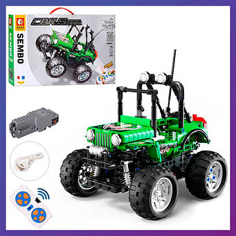Дитяча машинка конструктор джип на радіокеруванні 701904 436 деталей