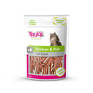 Ласощі Truly для котів снеки з куркою та рибою | Truly Cat Chicken & Fish Soft Snack 50 грам