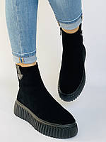 Lifexpert. Женские зимние ботинки на платформе. Мех шерстяной. Натуральный замш. Размер только 36