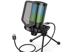 Мікрофон USB для стрімінгу A6V з амортизуючим кріпленням та фільтром Хіт продажу!