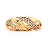 Перстень Xuping з медичного золота, білі фіаніти, позолото 18K, 12004, фото 3