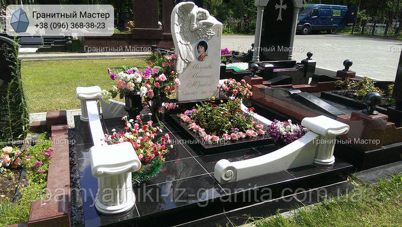 Скульптура ангела з білого мармуру № 2238, фото 1