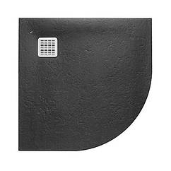 Піддон для душової кабіни ROCA Terran 90x90x2.8см із штучного каменю чорний AP10538438401400