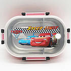 Ланч бокс для обідів 700 мл "Блискавка Маквін", Червоний / Дитячий контейнер для їжі / Ланч Бокс для дітей, фото 2