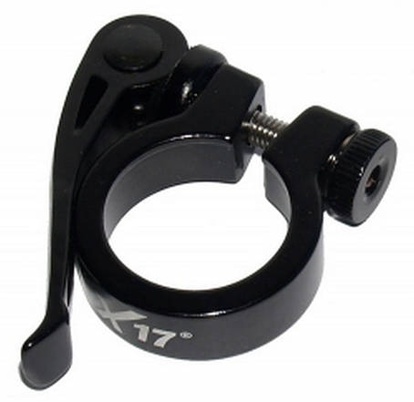 Хомут підсідельного штиря X17 з ексцентриком 28,6 мм чорний, фото 1