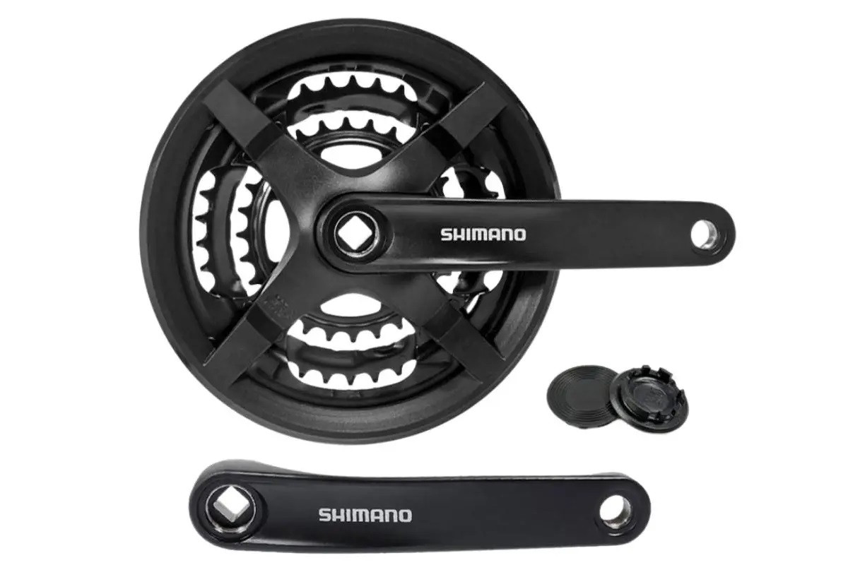 Шатуни Shimano Tourney TX FC-TY301 175мм 42X34X24 з захистом чорний (OEM)
