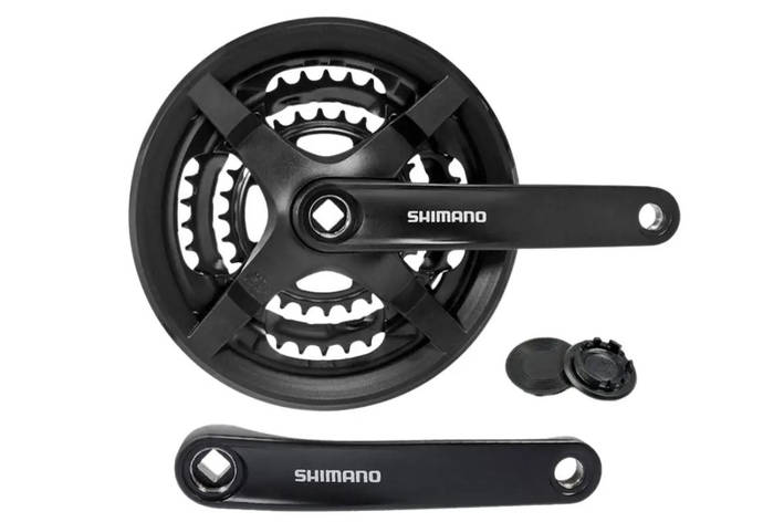 Шатуни Shimano Tourney TX FC-TY301 175мм 42X34X24 з захистом чорний (OEM), фото 1