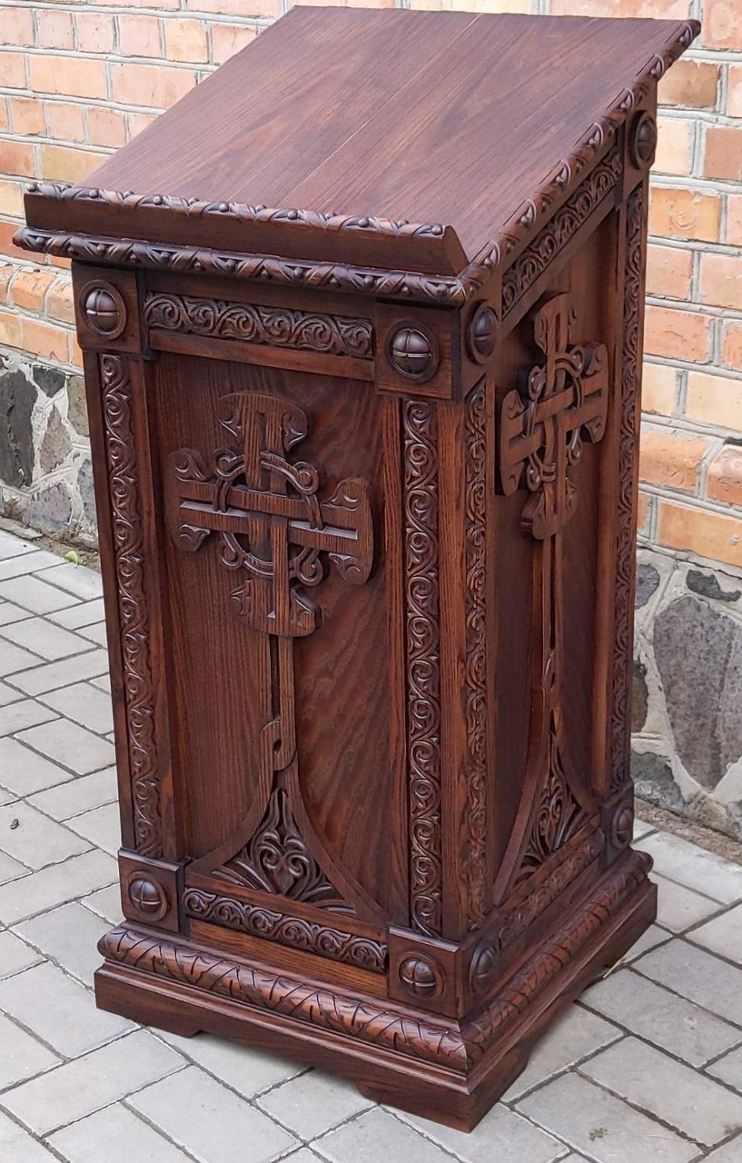 Церковний аналой різьблений із ясена, фото 1