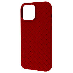 Чехол Weaving Full Case (TPU) iPhone 14 Pro Max red
