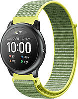 Нейлоновый ремешок Sport Loop для Haylou Smart Watch Solar LS05 Серо-желтый