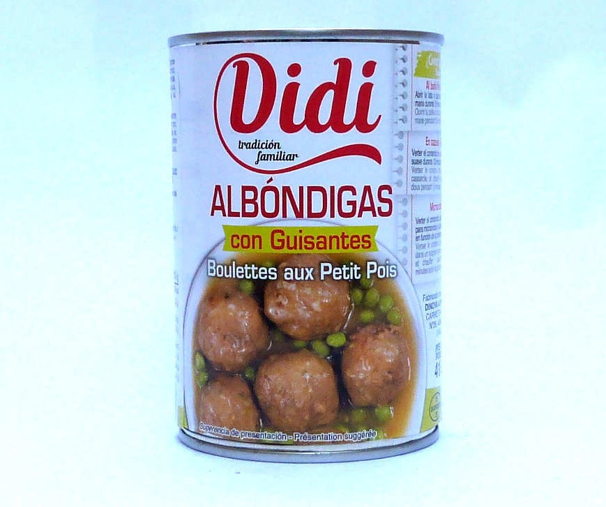 Фрикадельки Мясные с Горошком Didi Albondigas con Guisantes 415 г Испания - фото 1 - id-p1677098461