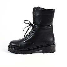 Черевики зимові високі AQUAMARIN 102468 39 Чорні шкіра 36, фото 2