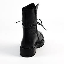 Черевики зимові високі AQUAMARIN 102468 39 Чорні шкіра 36, фото 4