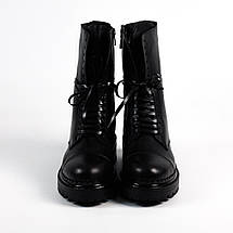 Черевики зимові високі AQUAMARIN 102468 39 Чорні шкіра 36, фото 5