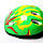 Захисний дитячий шолом, розмір S/M (51-55 см), Зелений з полум'ям, фото 2