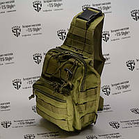 Універсальна тактична сумка-рюкзак через плече армійський зелений