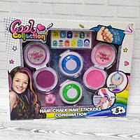 Крейда для волосся Набір косметики для дітей Наклейки на нігті J-2014