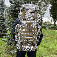 Рюкзак військовий тактичний туристичний 80 літрів армійський рюкзак піксель