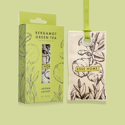Ароматическое саше для гардероба Бергамот и зеленый чай - фото 1 - id-p1677125882