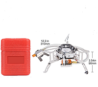 Примус газовый туристическая плита с пьезоподжигом и шлангом