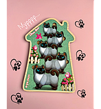 Пазл-сортер дерев'яний більше-менше "Веселі котики" (Дитяча розвиваюча гра) (ПСФ066), фото 3