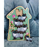 Пазл-сортер дерев'яний більше-менше "Веселі котики" (Дитяча розвиваюча гра) (ПСФ066), фото 4