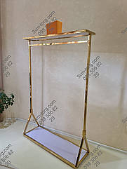 Стійка вішала для одягу з полицею зверху