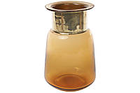 Стеклянная ваза 16.5*27см, цвет благородный коричневый (591-203)