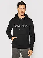Толстовка чоловіча тепла з начосом Calvin Klein худі з капюшоном Кельвін Кляйн