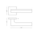 Ручка для дверей на розетці STEEL (матовий хром), фото 3