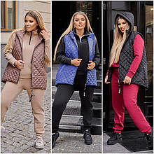 Стильний і теплий спортивний костюм з трикотажу тринитки батал