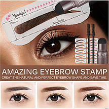 Штамп-пудра для макіяжу брів у наборі EElhoe Eyebrow Stamp Kit Dark Brown (темно-коричневий), фото 3