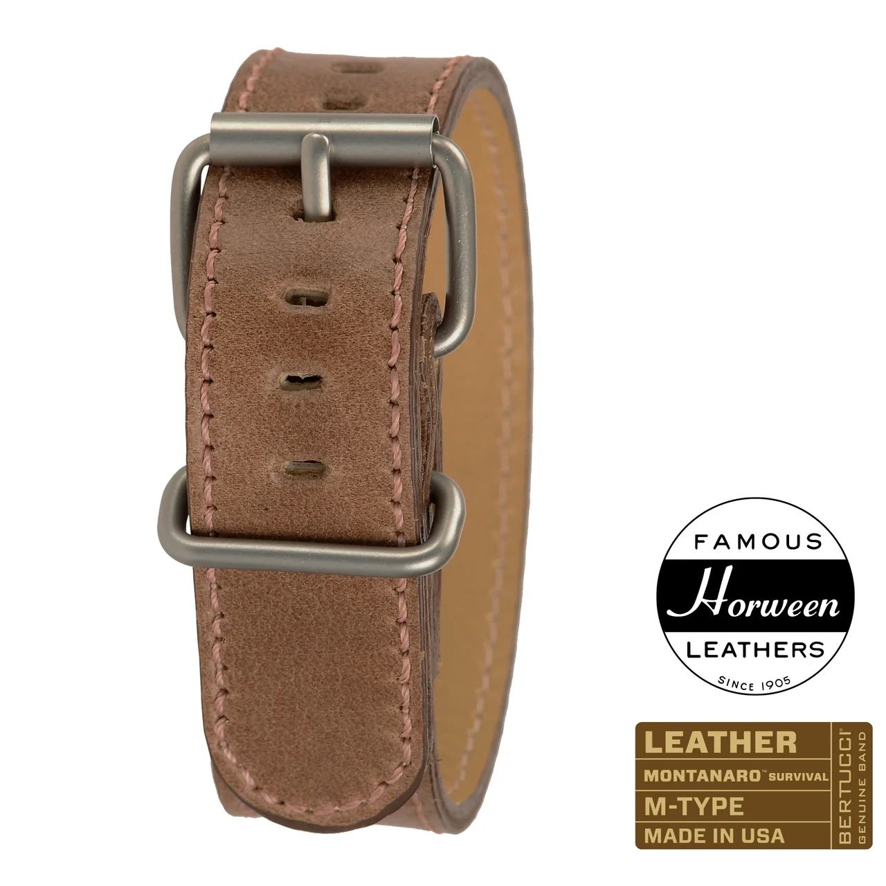 Шкіряний ремінець bertucci #235M - Legacy™ Horween® leather w/ matte hardware, 7/8" - 22 mm size for A-2, A-3, A-6 & B-1 Cases, фото 1