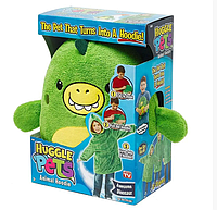 Дитячий плед з капюшоном та рукавами толстовка худі Huggle Pets Hoodie іграшка худі трансформер зелений