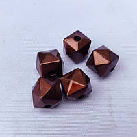 Намистина перламутр "Шестикутник" Коричневий 50 г