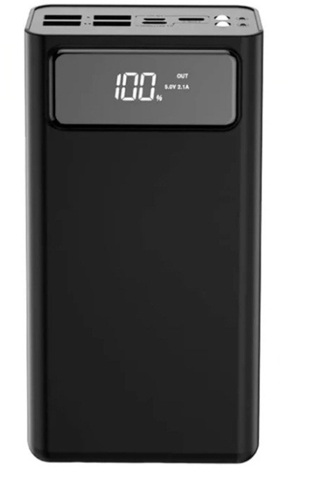 Портативна батарея Power Bank XO-PR125 50000mAh зовнішній акумулятор, універсальна батарея Black