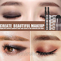 Штамп-пудра для макіяжу брів у наборі EElhoe Eyebrow Stamp Kit Dark Grey (темно-сірий), фото 3