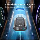 Мережевий зарядний пристрій GaN адаптер зі швидким заряджанням заряджання для телефона смартфона PD 4.0 33 Вт + QC, фото 3