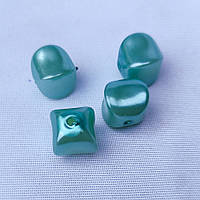 Намистина перламутр "Куб" Світло блакитний 50 г