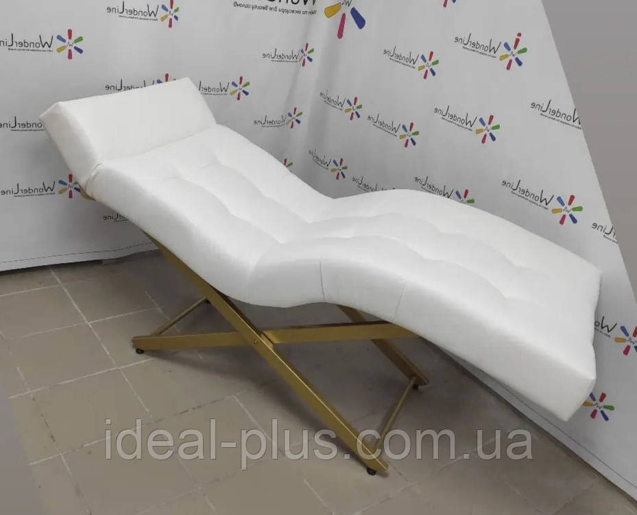 Косметологічна кушетка анатомічна для нарощування вій LASHMAKER _COMFORT з регульованим підголівником, фото 1