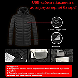 Куртка с подогревом от PowerBank (USB-кабель) GloStory, модель унисекс, S,M,L,Xl,2Xl, фото 7