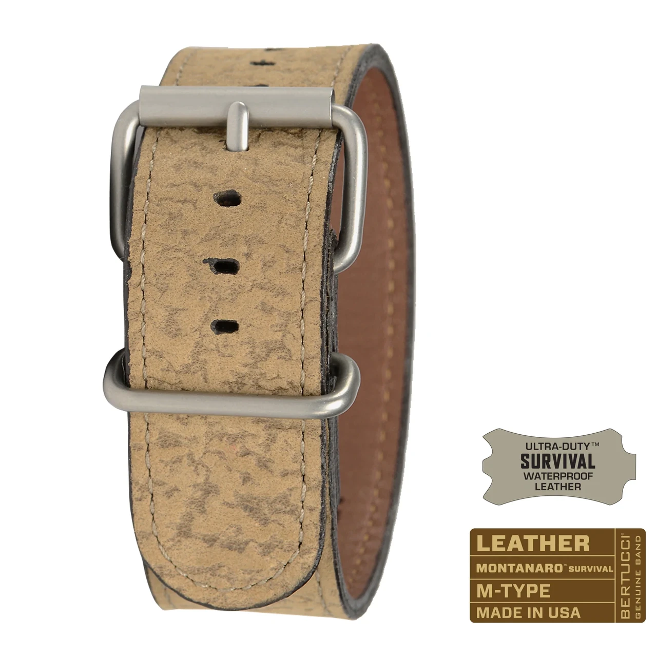 Шкіряний ремінець bertucci #153M - Coyote Survival™ leather w/ matte hardware, 1" - 26 mm size for A-4 & A-5 Cases, фото 1