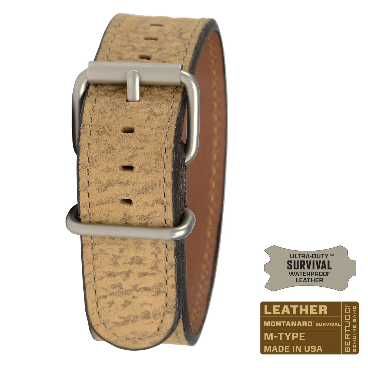 Шкіряний ремінець bertucci #151M - Coyote Survival™ w/ matte hardware, 7/8" - 22 mm size for A-2, A-3, A-6 & B-1 Cases, фото 1