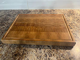 Кухонна обробна дощечка з дерева бука склеєна торцева для кухні на 40х30х3,7 см прямокутна