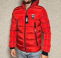 Мужская зимняя куртка Karl Lagerfeld Красная 15062