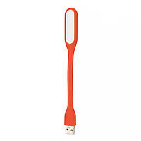 Портативная USB LED лампа фонарик 5v светодиодная, гибкая (orange)