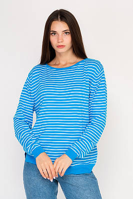 Лонгслів в полоску синій 151043 (2000000084091)